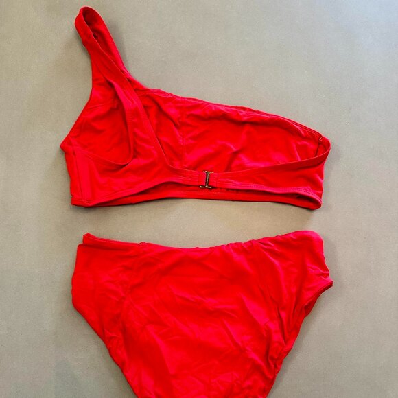 NEW Medium Andie Swim High Waist Cheeky Bikini Bottoms & One Shoulder Bikini Top - Picture 7 of 15